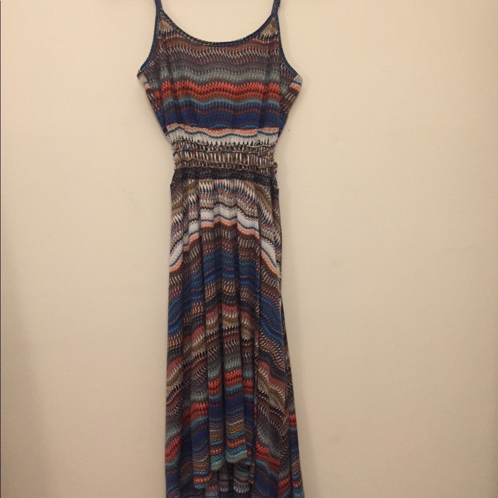 Blue and Orange High Low Mystree Dress